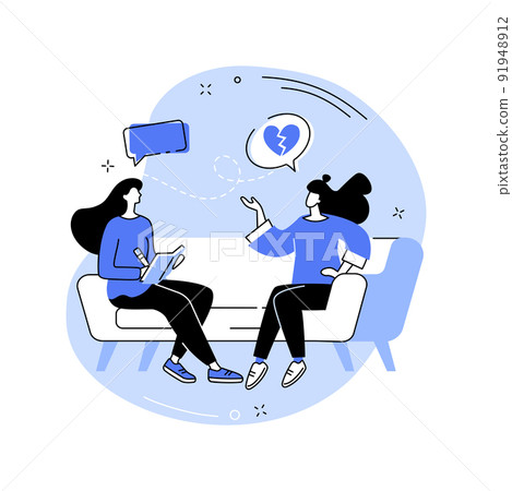 Divorce coach isolated cartoon vector illustrations. 91948912