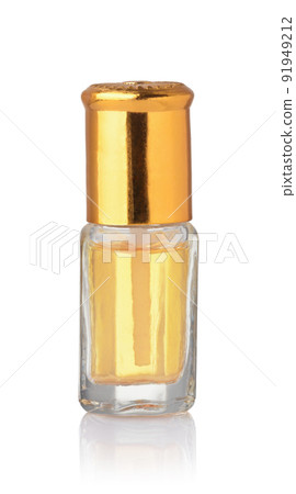 Front view of small perfume sample bottle 91949212