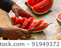 Slices of watermelon 91949372