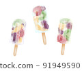 水果冰棒的插圖 91949590