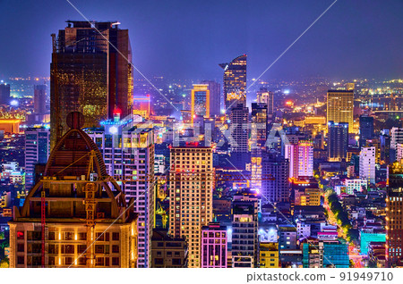 柬埔寨首都金邊夜景 91949710