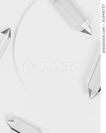3D Rendering Natural White Crystal Studio Shot Product Display Background for Summer Healthcare and Skincare Products. 3D Rendering Natural White Crystal Studio Shot Product Display Background for Summer Healthcare and Skincare Products. 91949737