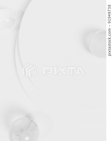 3D Rendering Natural White Crystal Studio Shot Product Display Background for Summer Healthcare and Skincare Products.	 91949738