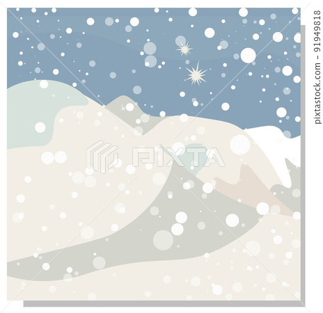Winter abstract background. Mountains and snow. Snowy mountains. Ski resort banner. Vector illustration 91949818