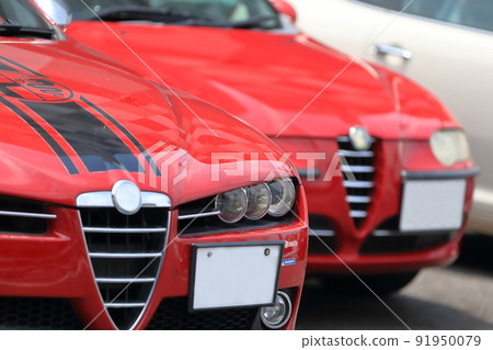 Image of a parked Italian car Image of a parked Italian car 91950079