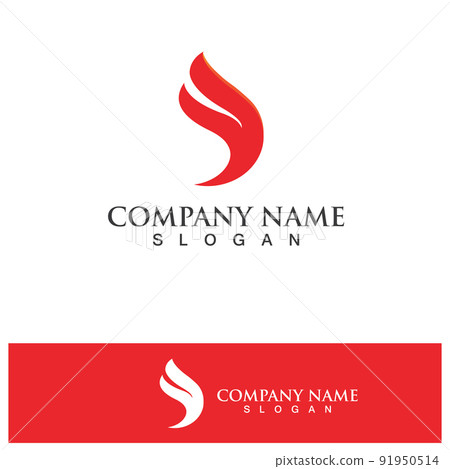 Fire Logo Template  Flame Symbol  Icon Vector 91950514