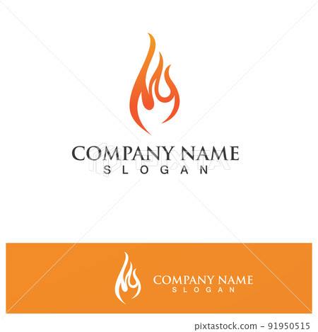 Fire Logo Template  Flame Symbol  Icon Vector 91950515