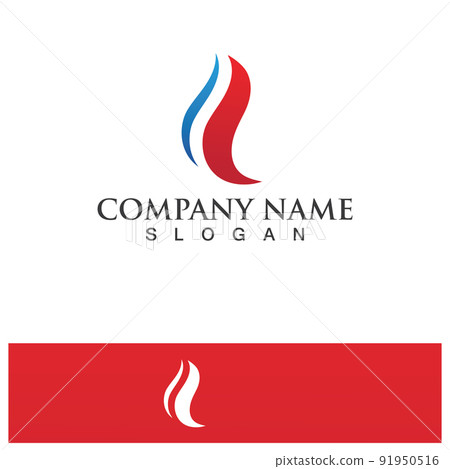Fire Logo Template  Flame Symbol  Icon Vector 91950516