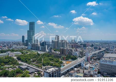 [Osaka] Osaka city seen from the special outdoor observatory of Tsutenkaku [New World] 91951106