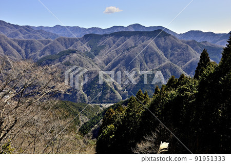View from Mt. Gongen in Tanzawa: Omote Tanzawa, Mt. Hinokidake and Mt. Osugi 91951333