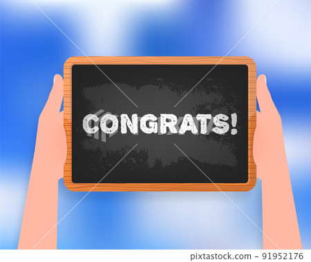 Congrats black school board for celebration design. Vector illustration 91952176