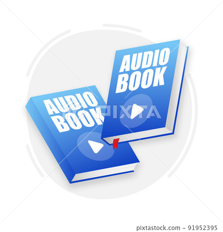 Audio book. Online concept. Education, knowledge, study concept. Podcast listening. Vector illustration. 91952395