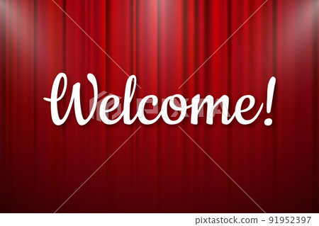 Cinema welcome. Movie time, banner, poster. Vector illustration. 91952397