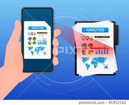 Analysis, great design for any purposes. Vector illustration, cartoon character 91952582