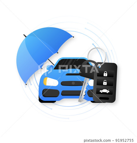 Car Insurance concept. Insurance policy. Money Guarantee. Vector illustration. 91952755
