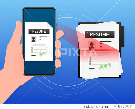 Job resume vector illustration concept. Business vector icon Job resume vector illustration concept. Business vector icon 91952797