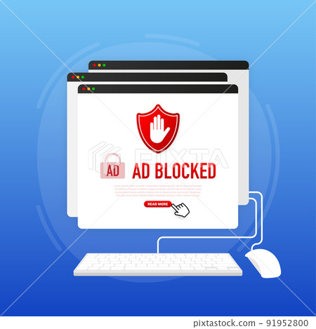 Advertising with ad blocked for promotion design. Vector illustration. Advertising with ad blocked for promotion design. Vector illustration. 91952800