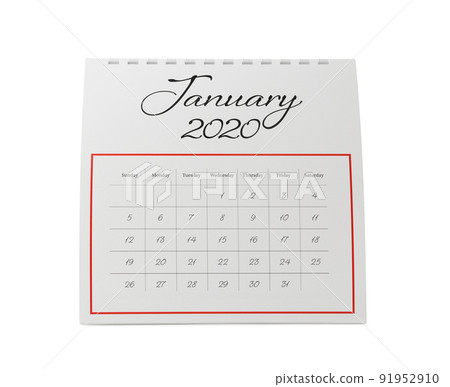 Paper calendar isolated on white. Planning concept Paper calendar isolated on white. Planning concept 91952910