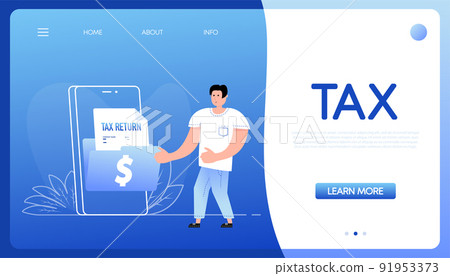 Tax man in flat style. Vector illustration design. Cartoon vector illustration Tax man in flat style. Vector illustration design. Cartoon vector illustration 91953373