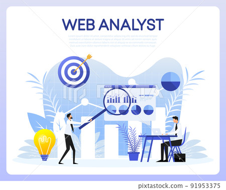 Web analysing financial data. analytic business. Statistical analysis 91953375