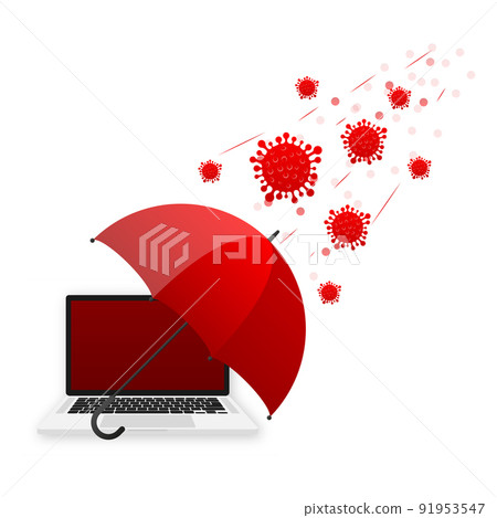 Virus protection. Virus germs. Security shield. Immune system. People vaccination. Vector illustration. Virus protection. Virus germs. Security shield. Immune system. People vaccination. Vector illustration. 91953547