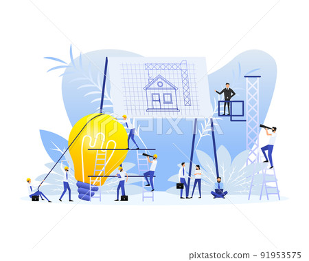 Idea to build people. Vector design. Business concept. Team work concept 91953575