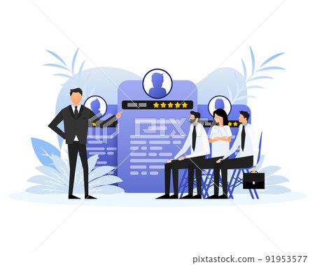 Resume people in flat style. Business people communication 91953577