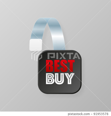 Best buy Price tag. Advertising sale wobbler. Discount promotion. Vector illustration Best buy Price tag. Advertising sale wobbler. Discount promotion. Vector illustration 91953578
