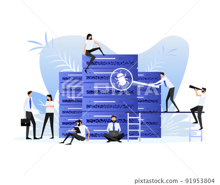 Data center people. Vector illustration digital design 91953804