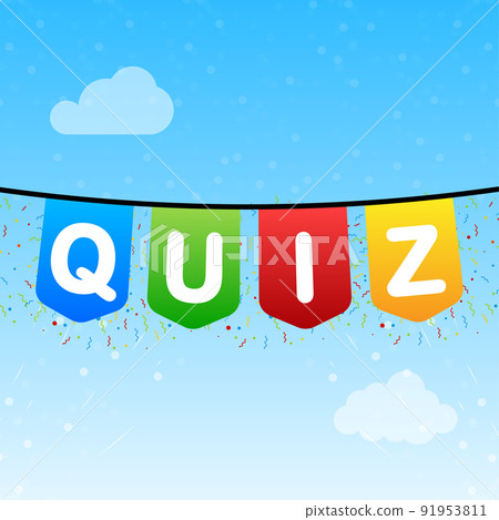 Quiz banner. question competition. Colorful... - Stock Illustration  [91953811] - PIXTA