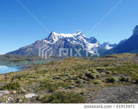 Hiking scenery in Torres del Paine National Park, Chile ⑤ 91953973