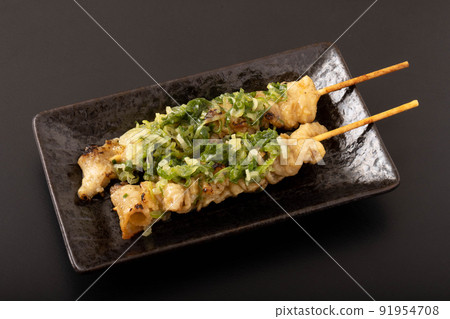 烤雞肉串大蔥鹹雞皮 烤雞肉串大蔥鹹雞皮 91954708