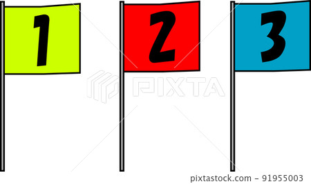Illustration material of turn flag 91955003