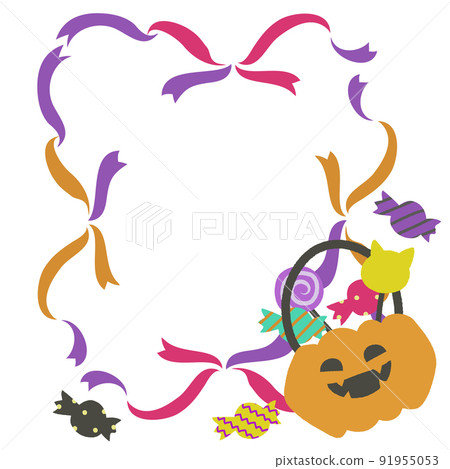 〘Vector〙 Pop Halloween decoration frame 〘Vector〙 Pop Halloween decoration frame 91955053