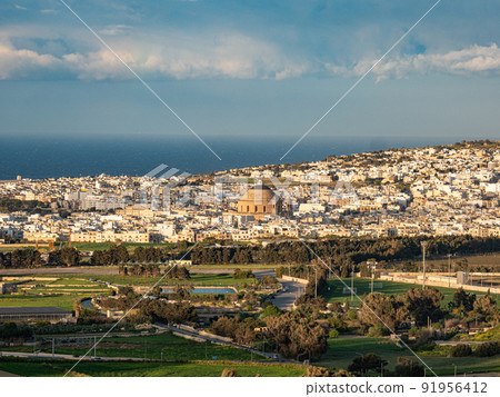 Amazing view over Mosta and Valletta from Mdina Amazing view over Mosta and Valletta from Mdina 91956412