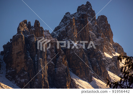 The amazing mountains of the Dolomites in Italy - a Unseco World Heritage Site 91956442