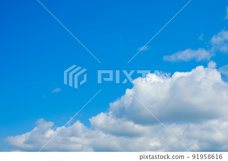 Spring blue sky and clouds background material April copy space Spring blue sky and clouds background material April copy space 91958616