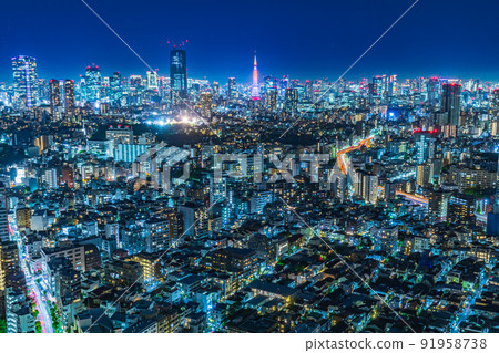 [Cityscape of Tokyo] Night view of central Tokyo 91958738
