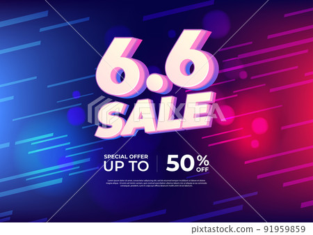6.6 Shopping day Poster or banner. 6.6 Sale banner template design for social media and website. 6.6 Shopping day Poster or banner. 6.6 Sale banner template design for social media and website. 91959859