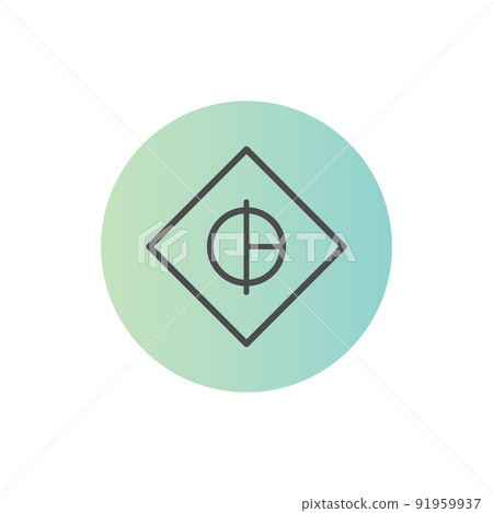 Brazilian Digital Token (BRZ) coin icon isolated on white background. 91959937