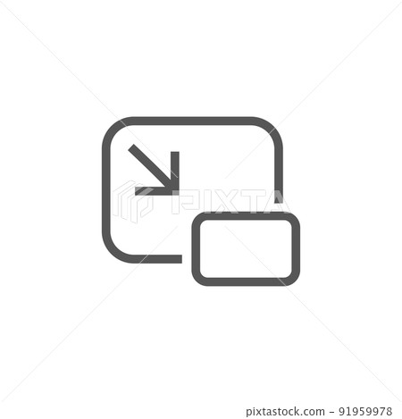 Picture in picture (PiP) icon. 91959978