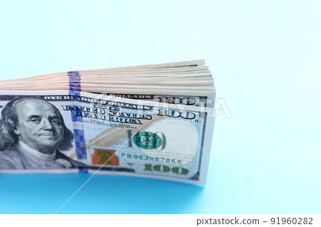 One hundred dollar banknotes. Financial concept One hundred dollar banknotes. Financial concept 91960282