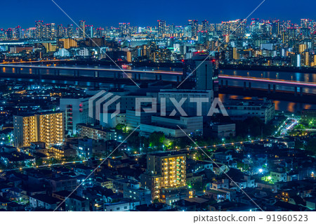 [東京都市風景] 東京城市夜景 91960523