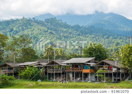 The beautiful landscape of Kiriwong village in Nakhon Si Thammarat province, the purest air and the best atmosphere in Thailand. 91961070