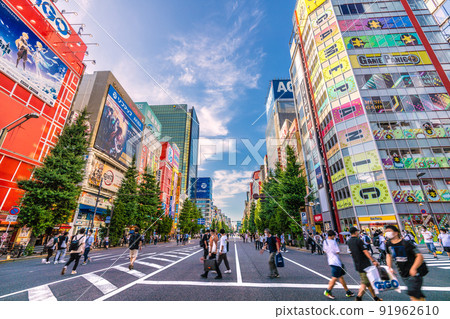 日本東京都市風景 7 月，第 7 波入侵！ BA.5增加......，東京超過9,000人，秋葉原的Hokoten...... = 10th 91962610