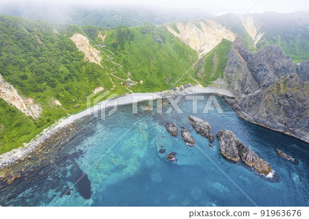 Hokkaido Shakotan Shimamui Coast (aerial) Hokkaido Shakotan Shimamui Coast (aerial) 91963676