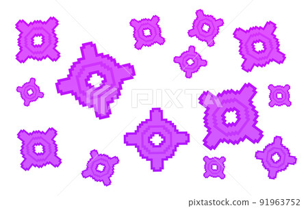 Pixel art gear pattern (purple) 91963752