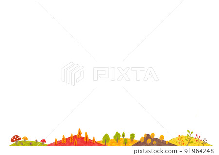 Autumn nature: hand drawn background illustration 01 91964248