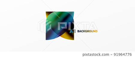 Transparent effects geometric abstract background. Minimalist wallpaper, banner, background or landing Transparent effects geometric abstract background. Minimalist wallpaper, banner, background or landing 91964776