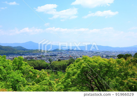 Kyoto Sagano Okochi Sanso Garden in early summer Higashiyama view from Tsukika Kyoto Sagano Okochi Sanso Garden in early summer Higashiyama view from Tsukika 91966029